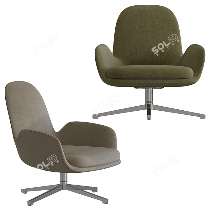 Modern Swivel Lounge Chair 3D model image 2