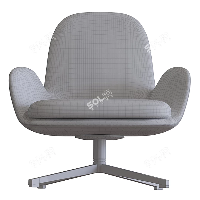 Modern Swivel Lounge Chair 3D model image 3