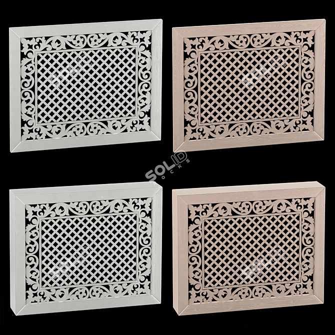 Decorative Carved Box & Panel 3D model image 6