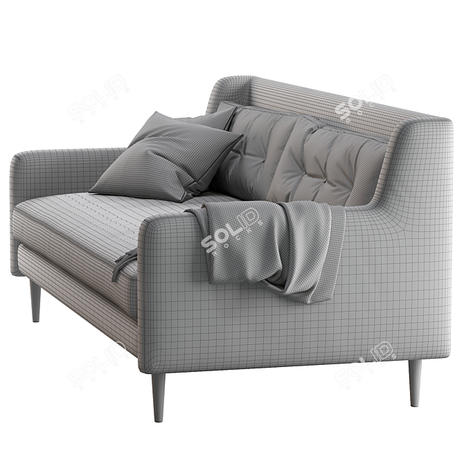 Crosby Mid-Century 3-Seater Sofa 3D model image 4