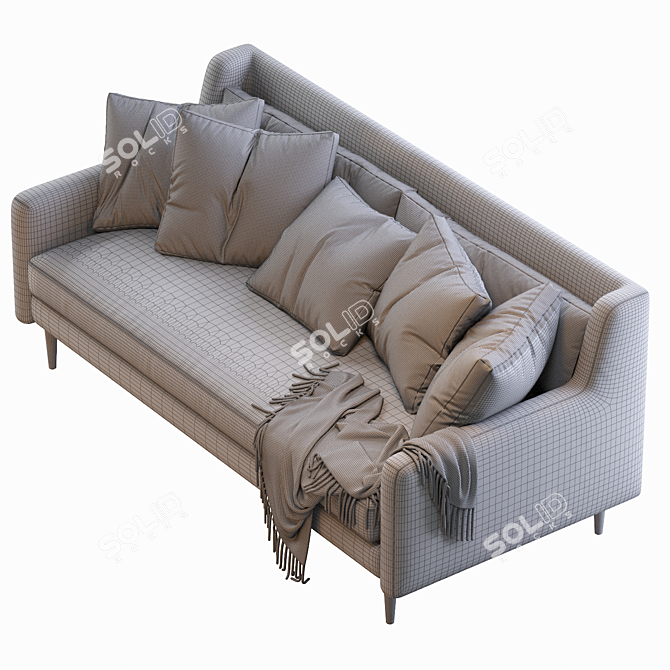 Crosby Mid-Century 3-Seater Sofa 3D model image 5