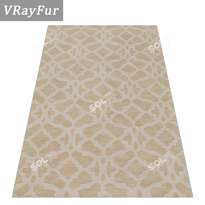 Luxury Carpet Set: High-Quality Textures for Close and Distant Views 3D model image 2