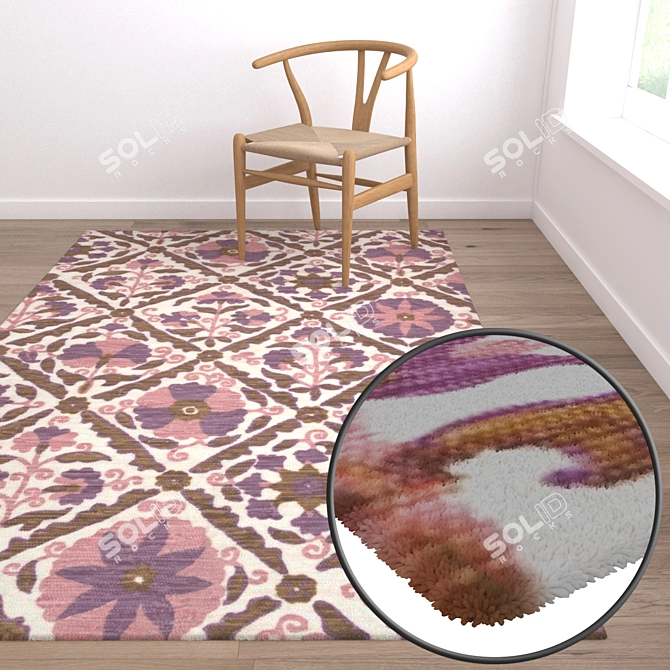 Luxury Carpets Set 3D model image 5