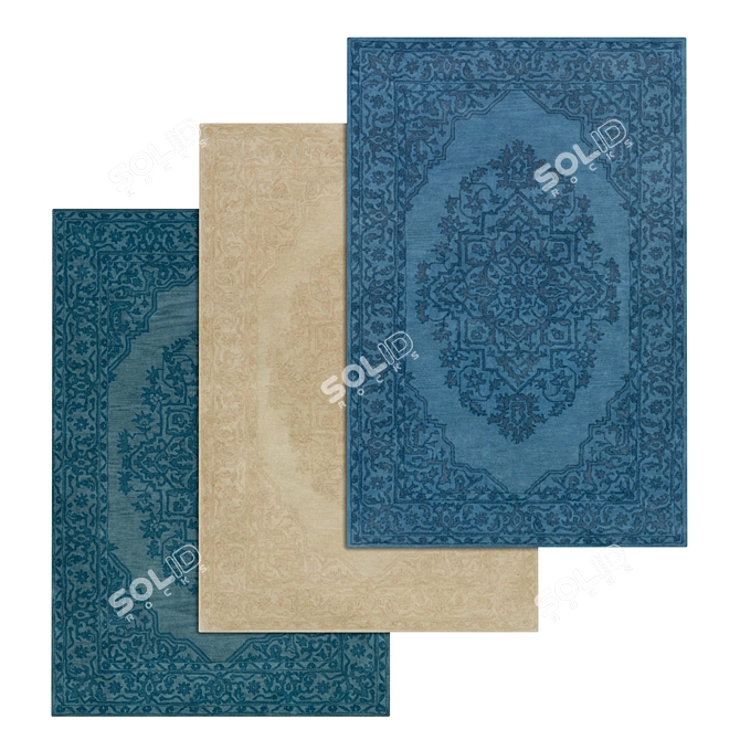 Luxurious Carpet Set | High-Quality Textures 3D model image 1