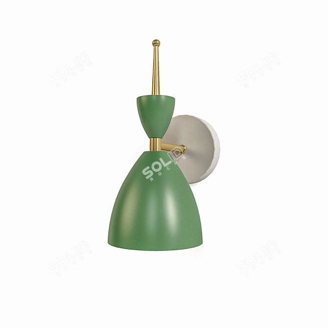 Green Hourglass Wall Lamp 3D model image 1