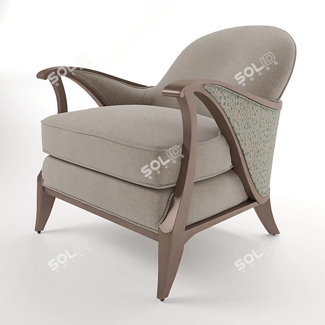 Caracole Curtsy Armchair 3D model image 1