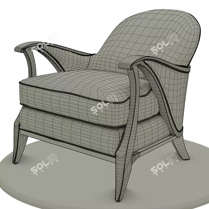 Caracole Curtsy Armchair 3D model image 5