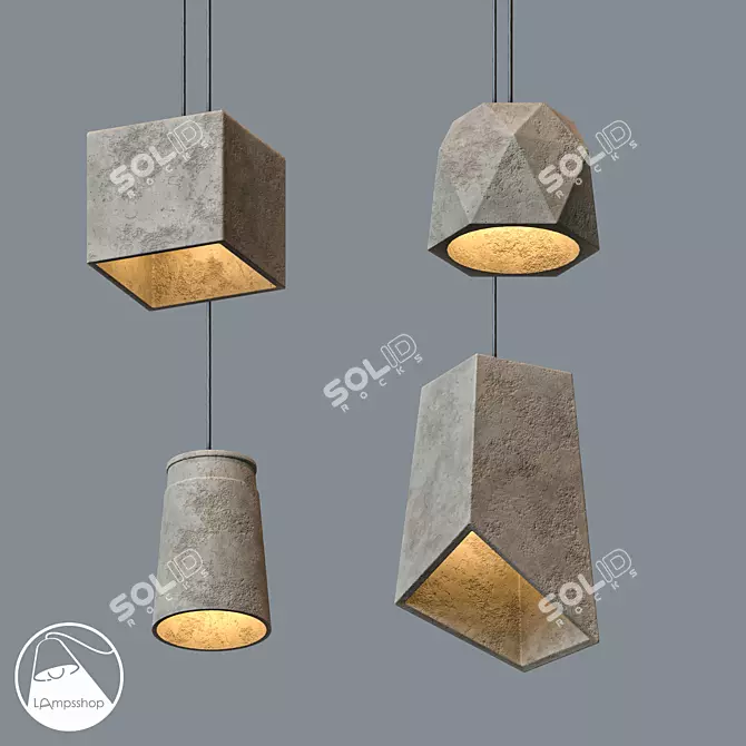 Geometric Elegance Chandelier 3D model image 1