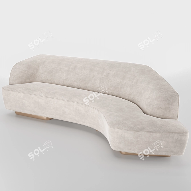 Vladimir Kagan Korduda Sofa 3D model image 1