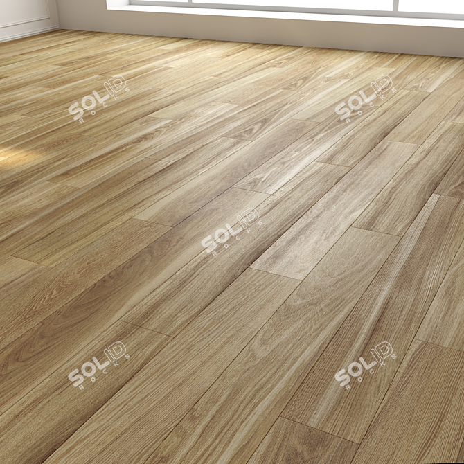 Sherwood Cognac Parquet: Multi-Texture Flooring 3D model image 1