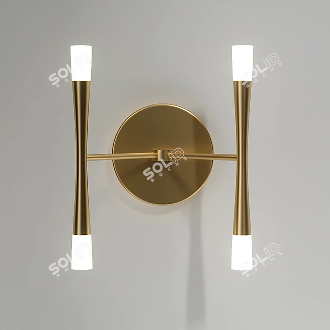 Luxury Gold Wall Lamp: Club Collection 3D model image 2