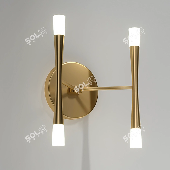 Luxury Gold Wall Lamp: Club Collection 3D model image 3