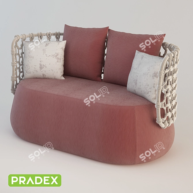 Outdoor Helios Sofa by PRADEX 3D model image 1