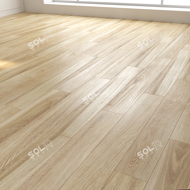 Sherwood Honey Parquet: Multi-Texture Flooring 3D model image 1