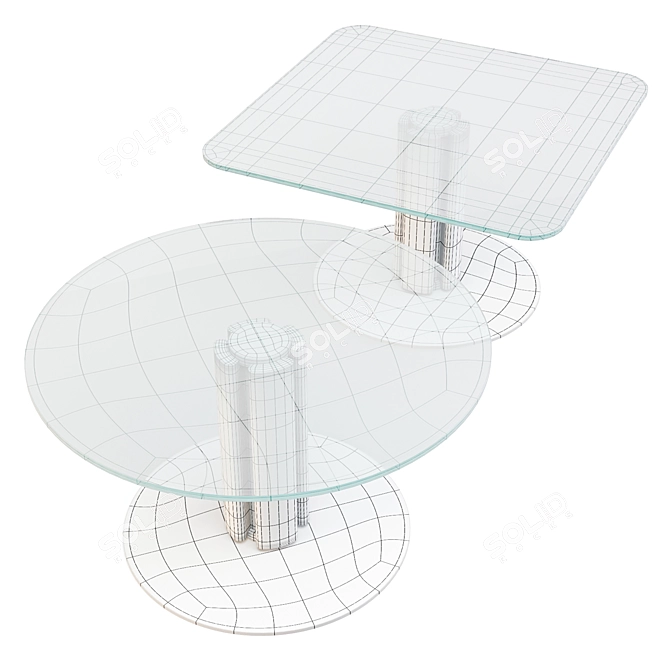 Quadrifoglio Table: Elegant Side Tables 3D model image 5