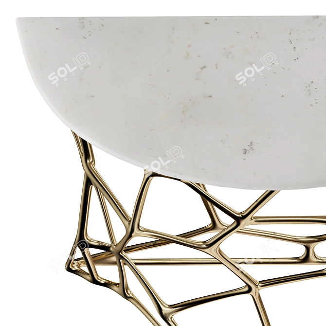 Marble-Top Garda Decor Console 3D model image 4