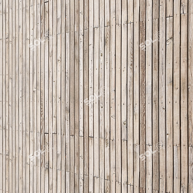 Vintage Timber: High-Res Textured Planks 3D model image 2