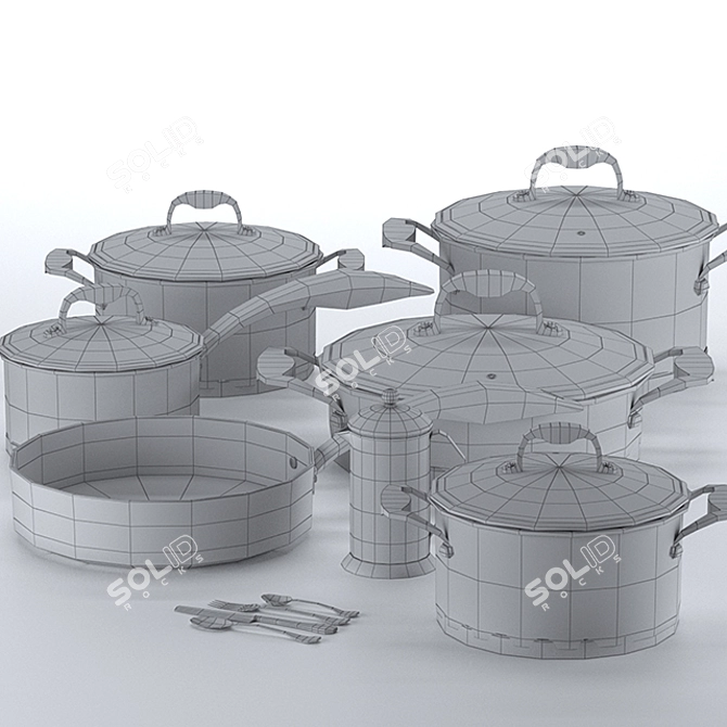 Rondell Ajour Cookware  Elegant and Stylish 3D model image 2
