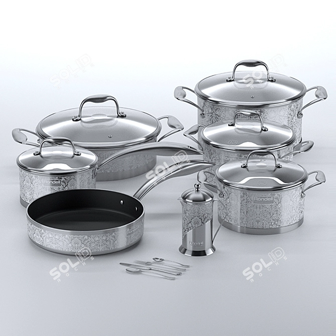 Rondell Ajour Cookware  Elegant and Stylish 3D model image 4