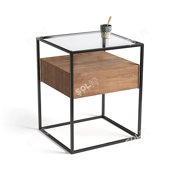 Agura Bedside Table - Stylish and Modern 3D model image 5