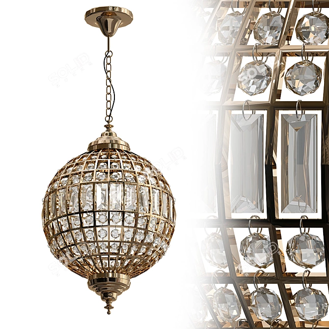 Luxury Ceiling Pendant Light 3D model image 1