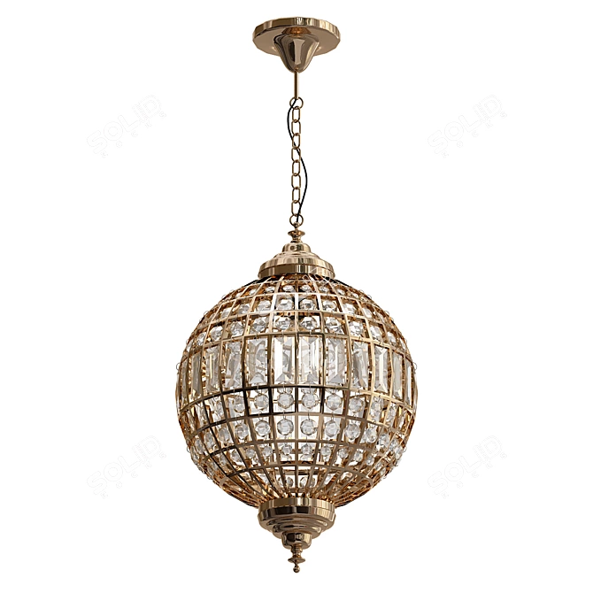 Luxury Ceiling Pendant Light 3D model image 2