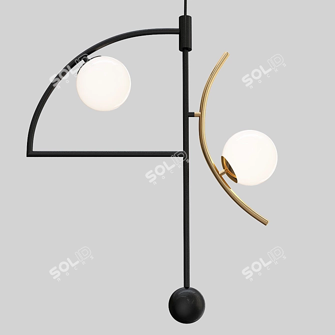 Helio III: Stylish Suspended Light 3D model image 1