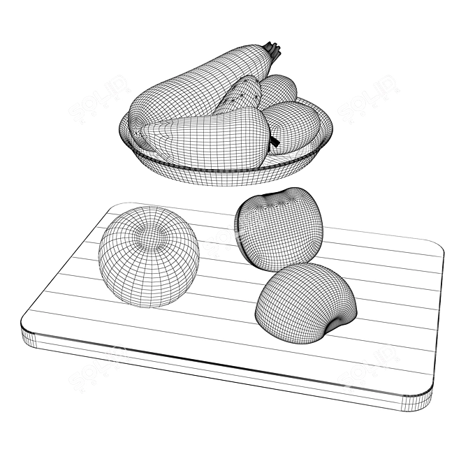 Fresh Veggie Assortment for Your Kitchen 3D model image 3