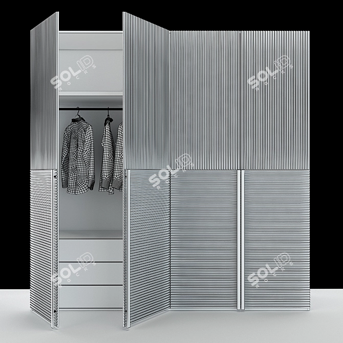  Modern Wooden Cabinet 3D model image 2