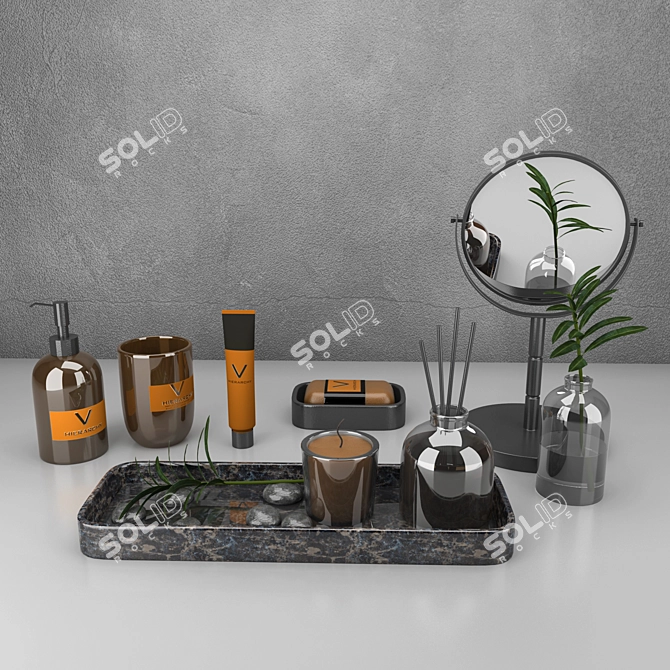 Luxury Bathroom Set: High-Res Textures, V-Ray 3D model image 2