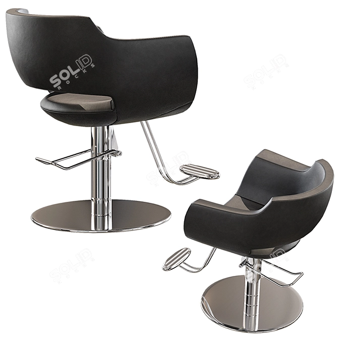 Colorful Comfort: Clust Roto Salon Chair 3D model image 2