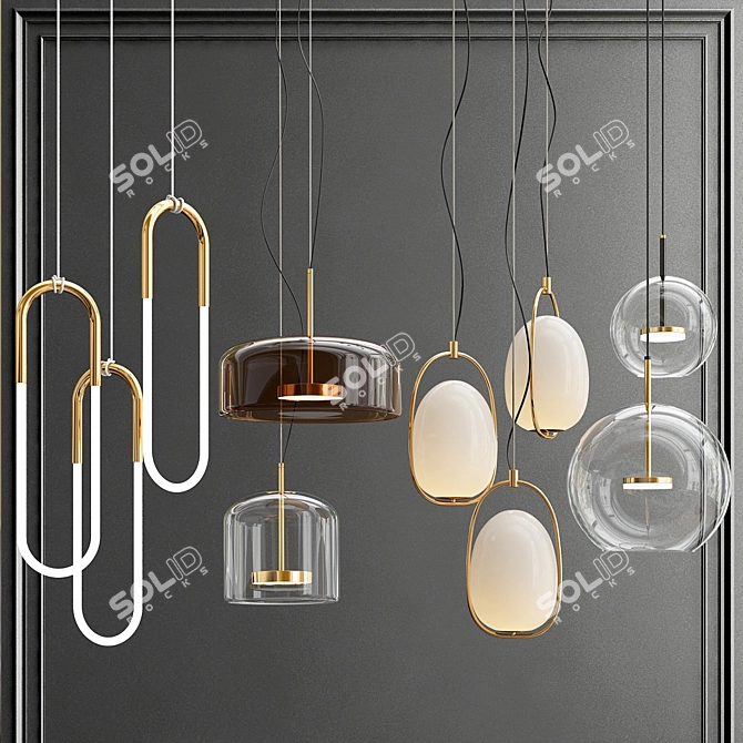 Sleek Pendant Collection: Modern Minimalism 3D model image 1