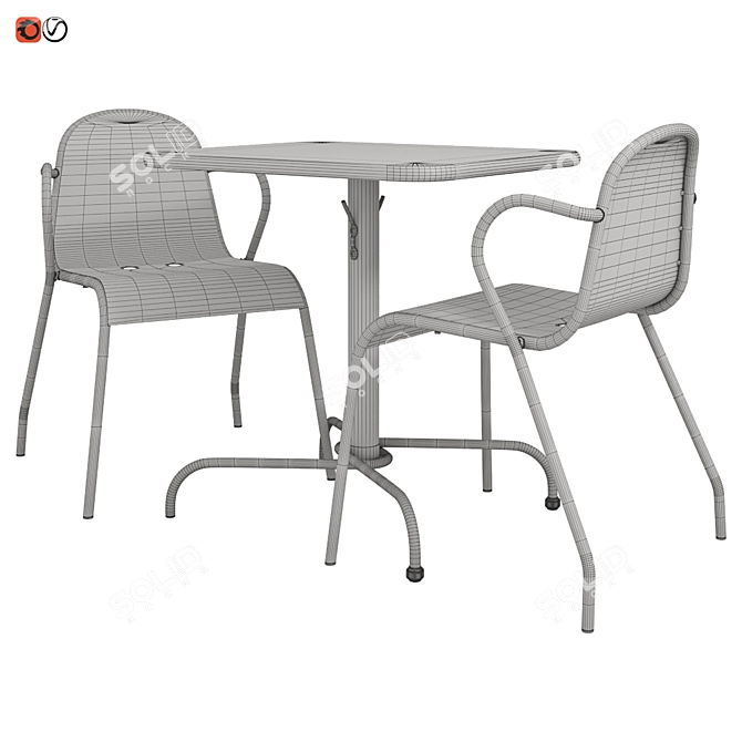 Elegant Outdoor Set: Ikea TUNHOLMEN 3D model image 2