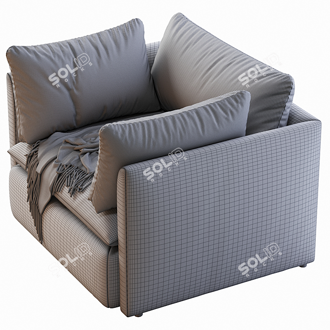 Cozy Haven Armchair 3D model image 4