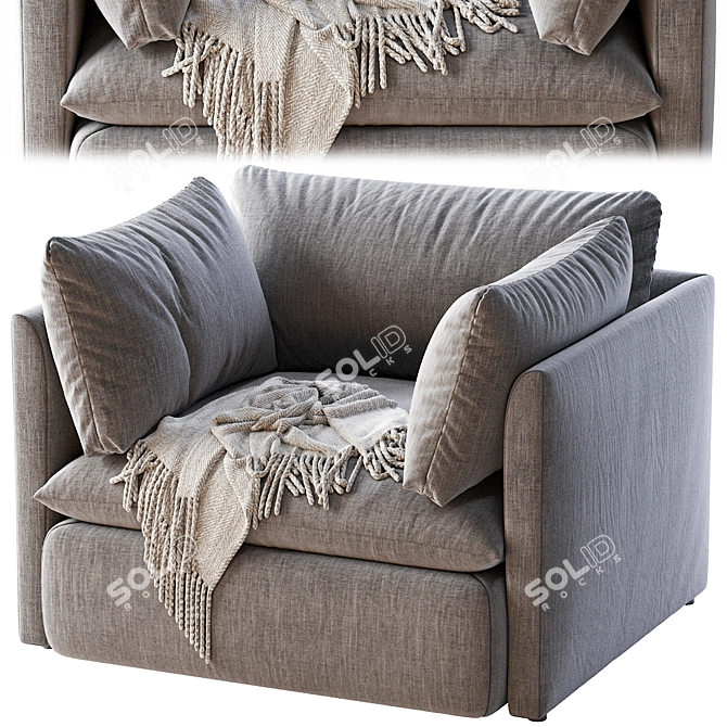 Cozy Haven Armchair 3D model image 5