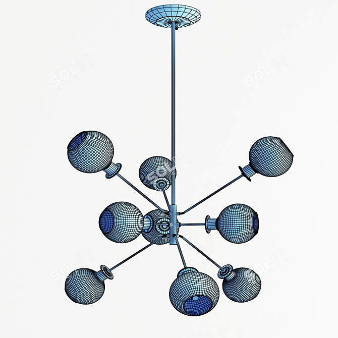 Modern Urban Atom Pendant 3D model image 3