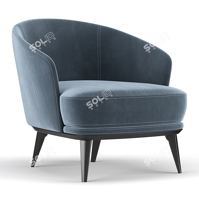 Elegant Amy Armchair 3D model image 1