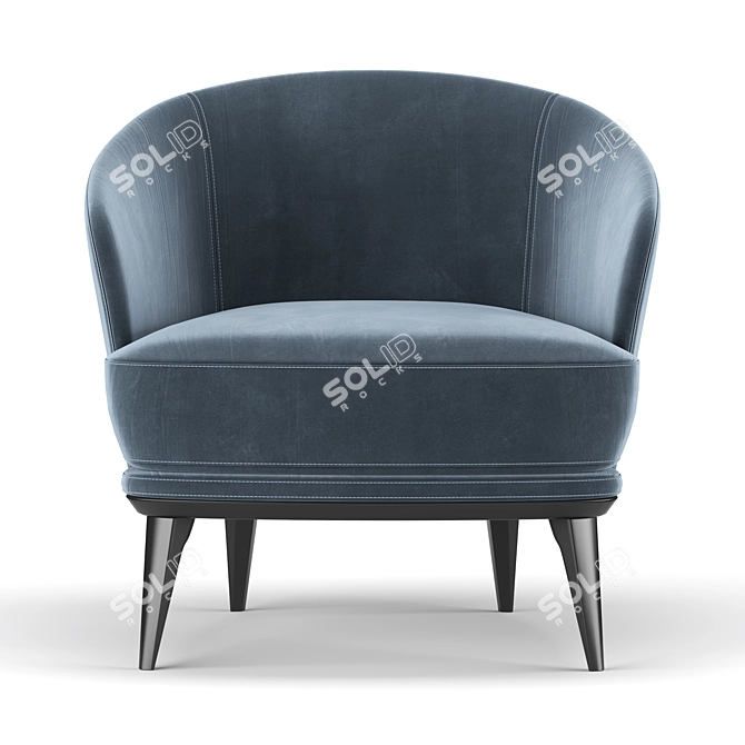 Elegant Amy Armchair 3D model image 2