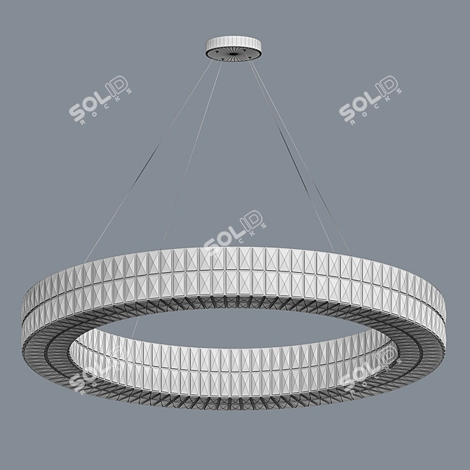 Sleek L1280 Chandelier Shimmers 3D model image 2