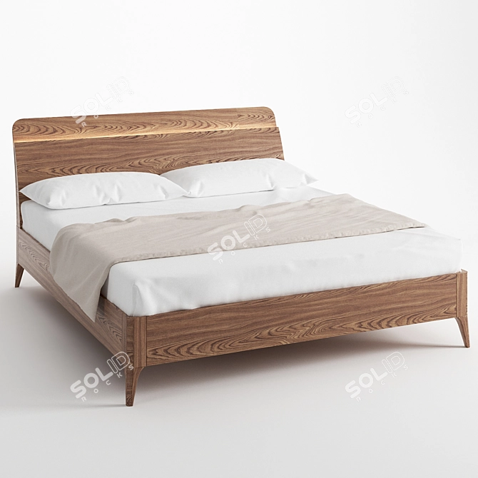 Sleek Toffee Bed | Futuristic Design 3D model image 1