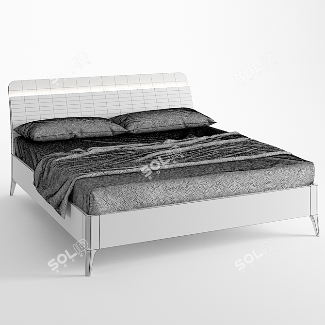 Sleek Toffee Bed | Futuristic Design 3D model image 2