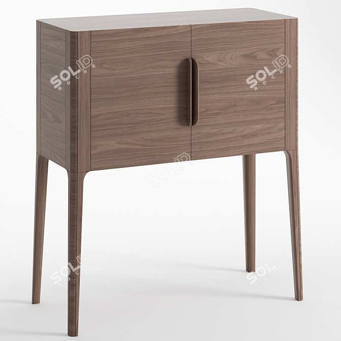 Toffee Bar Chest: Stylish and Spacious 3D model image 1