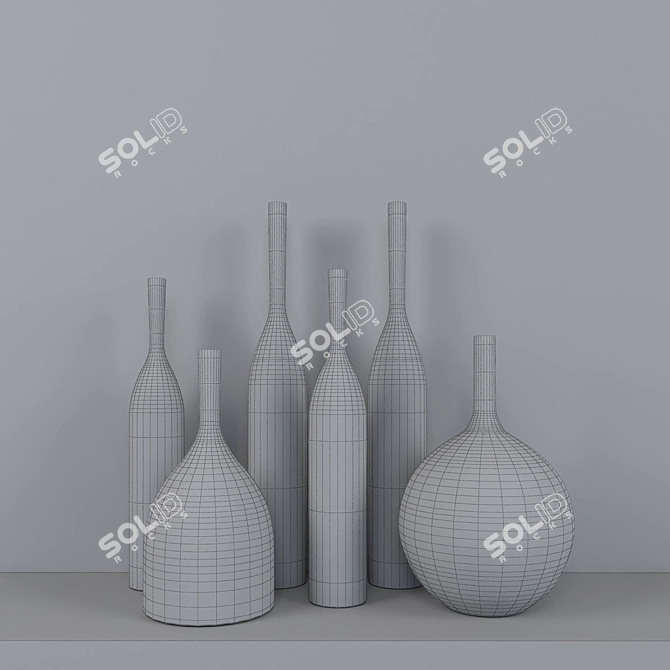 Elegant Vray Vase 3D model image 2