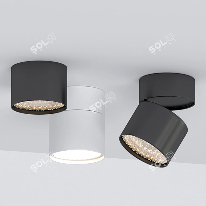 Sleek and Versatile Spotlight 3D model image 1