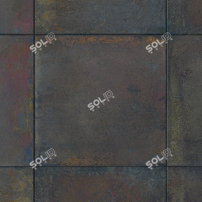 Iron Denim Stone Set Tile 3D model image 2