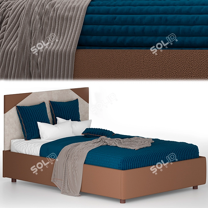 Alba New Bed: Stylish and Comfortable 3D model image 1