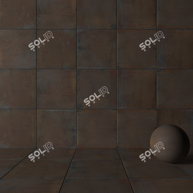 Museum Iron Oxide Stone Tiles 3D model image 3