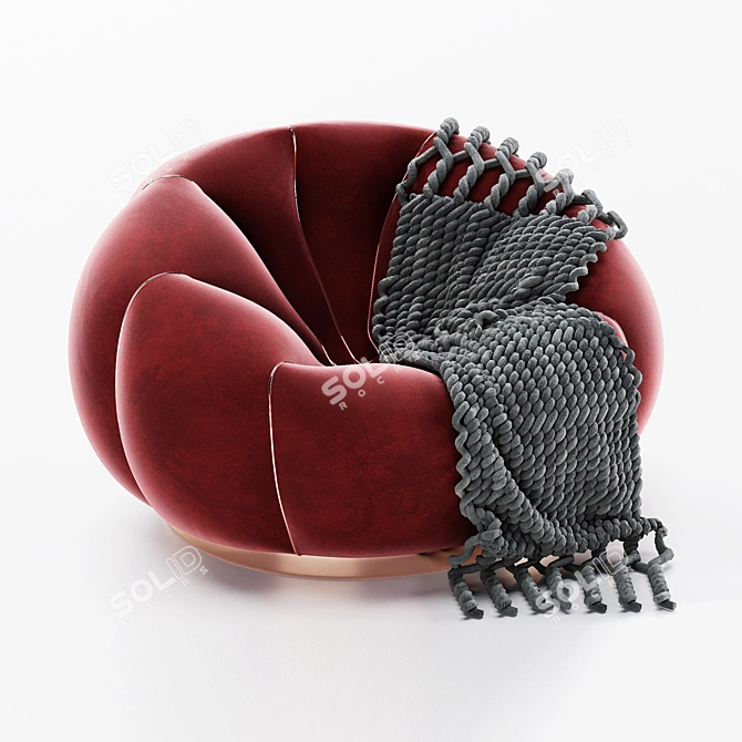 Modular Alpha Club Chair: Customizable Materials 3D model image 4