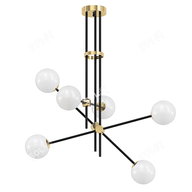 Elegant Glow Pendant Light 3D model image 1