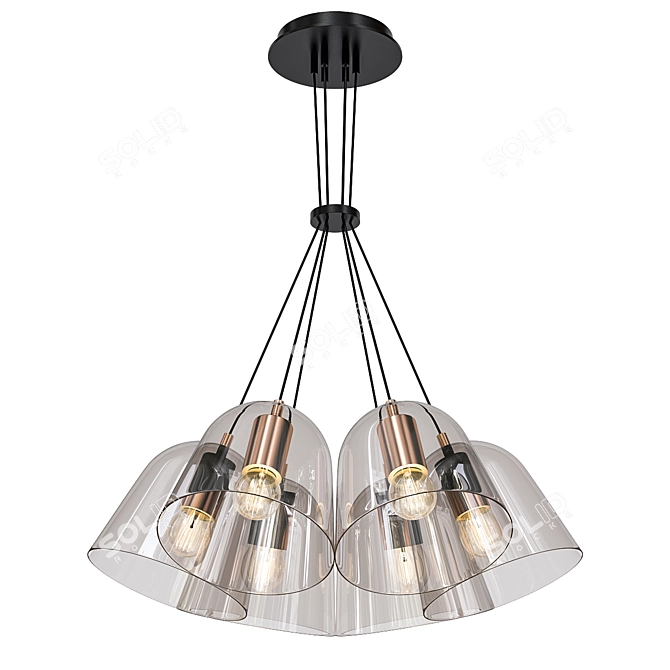 Sleek Demi Pendant Light 3D model image 1